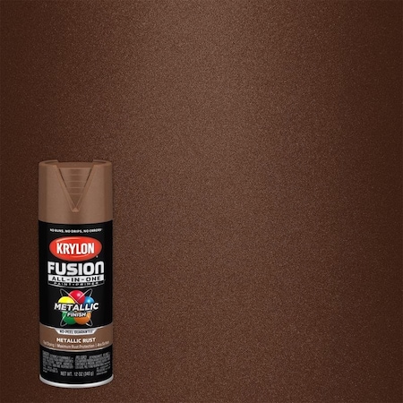 Short Cuts Krylon Fusion All-In-One Metallic Rust Paint+Primer Spray Paint 12 oz K02775007